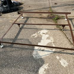Adjustable Brown Metal Bed Frame For All Sizes