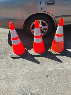 28 in traffic cones