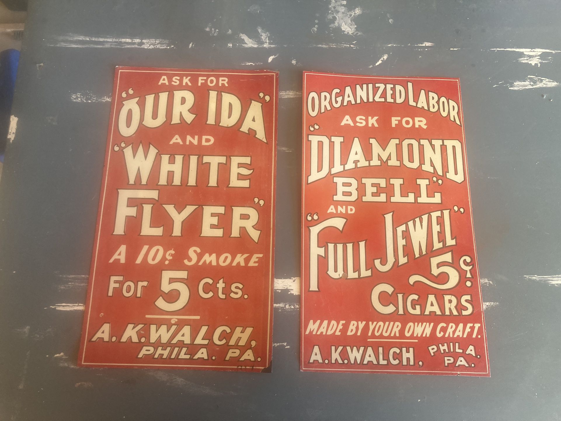 Old Tin Cigar Signs 