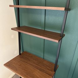 Wall Mount Bookshelf - Walnut color