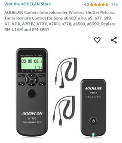 Camera Intervalometer Wireless Shutter Release Timer Remote Control Sony a6400 a7III a9 a77 a99 A7 II A7R IV II A7RIII a77II a6500 Rm-l1am Rm-spr1