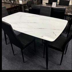 New White Dining Table Set For $300
