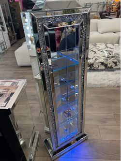 Glam Glass LED Grandfather Clock - NEW Furniture