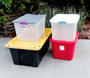 Storage Bins Containers 4 Count