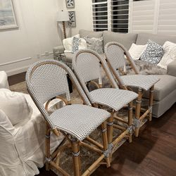 Serena & Lily Set Of 3 Barstools