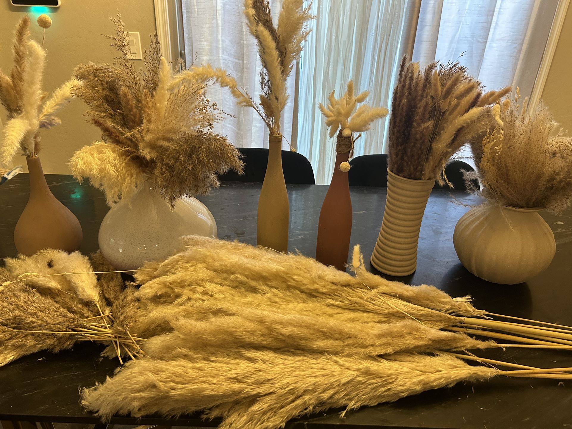 Boho Vases With Pampas