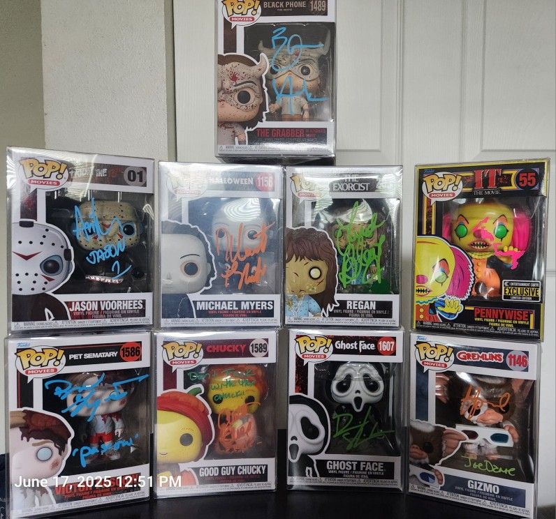 Autograph Horror Funko Pops For Sale Only! Brand New and Certified with Soft Protectors