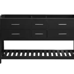 Virtu Caroline Estate 60 in. W Bath Vanity Cabinet Only in Espresso