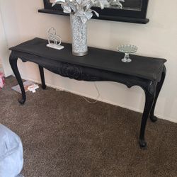 Entry Table Glass Mirror Both Together $80