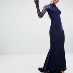 Asos Club L London Navy Blue Dress