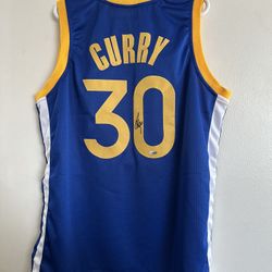 STEPH CURRY SIGNED GOLDEN STATE WARRIORS CUSTOM AUTOGRAPHED W/COA XL 791A