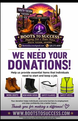 Seeking donations for Boots to Success