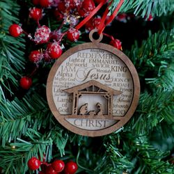 Names Of Christ Christmas Ornament 