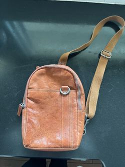 Leather backpack