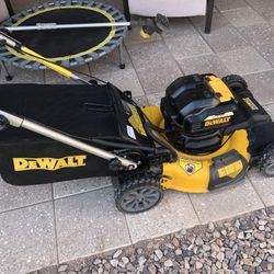 Dewalt  Self Propelled Lawn Mower and Weed Eater. 