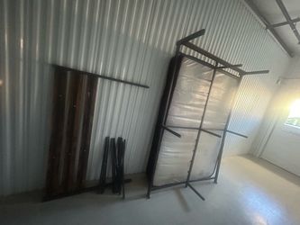 Rustic style full size bed frame