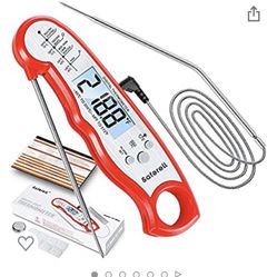Meat Thermometer for Cooking, Saferell 2-in-1 Digital Instant Read