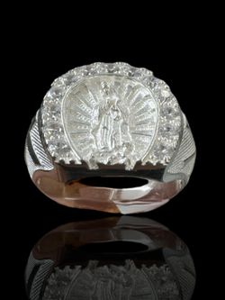 ANILLO VIRGEN DE GUADALUPE PLATA 9.25