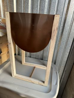 Metal and Wood Plant Stand