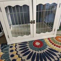White Wood Dog Crate