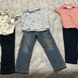 Boy Toddler Bundle Jeans & Button Shirts Levi’s And More 
