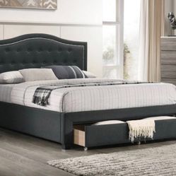 Storage Queen Size Bed With Nice Mattress 