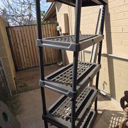 Sturdy Black Plastic Shelves