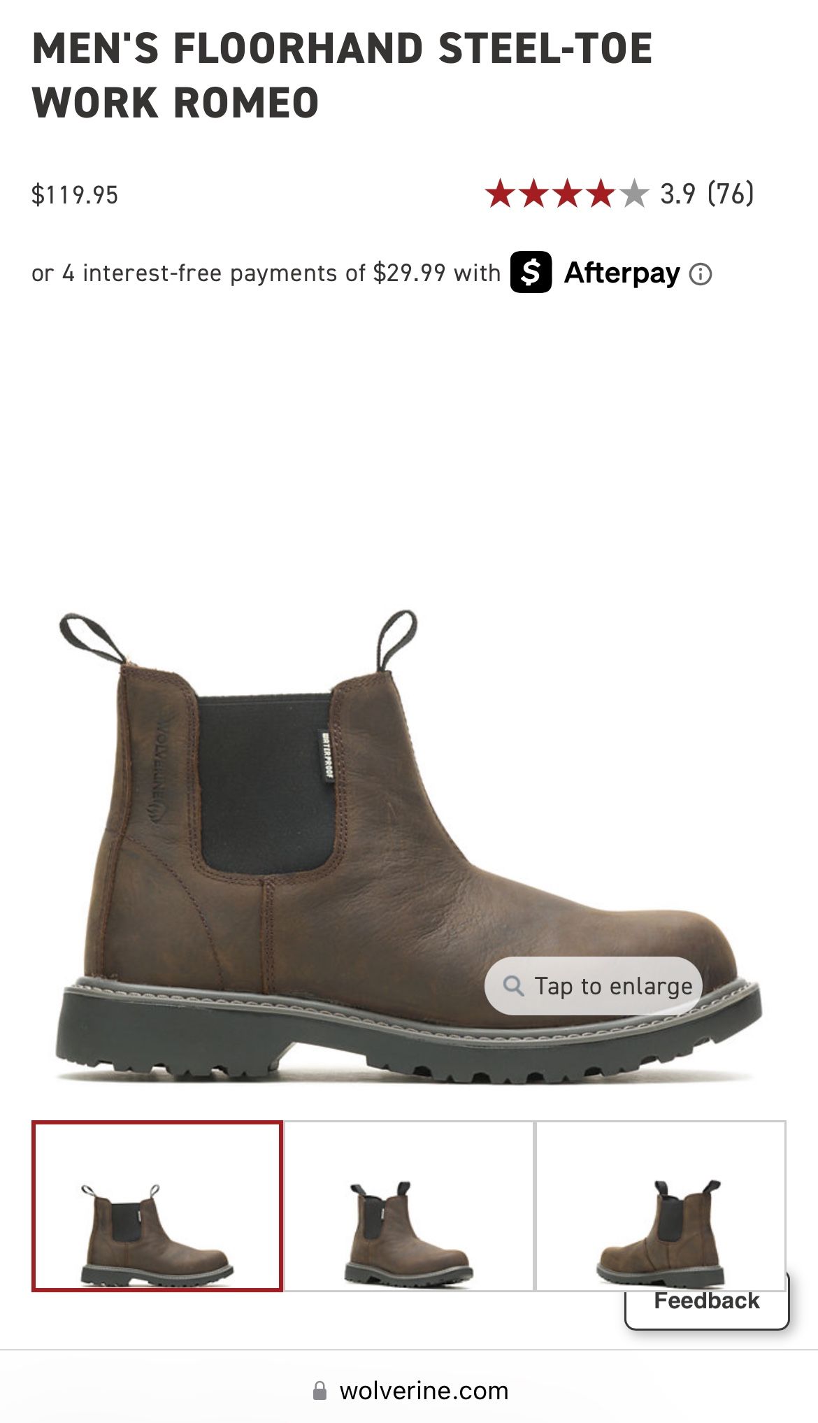 Wolverine Steel Toe Boots