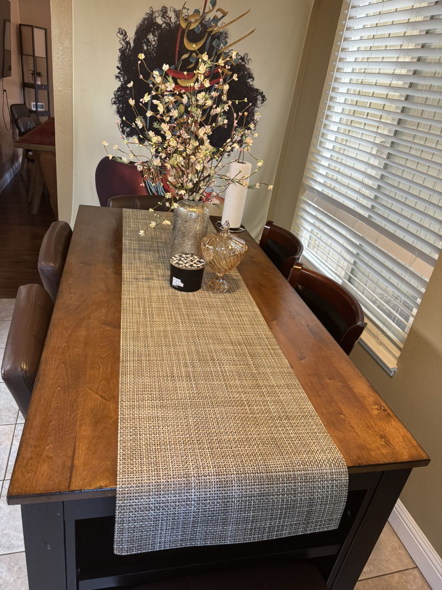 Dining table with 6 chairs for sale