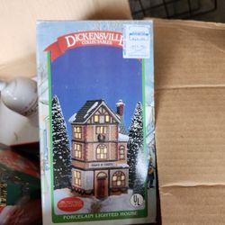 Christmas Village Houses And Misc -free