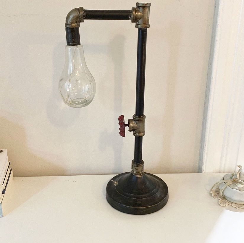 Industrial Pipe Eddison Cordless Lamp
