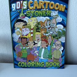 90s Cartoon Adult Coloring Book 