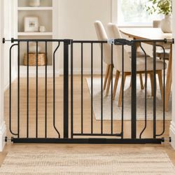 Wide Black Metal Baby Safety Gate
