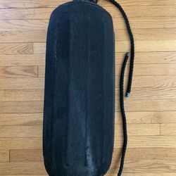Taylor Made Boat Fender w/cover Twin-eye 10.5cm dia 32”long Black