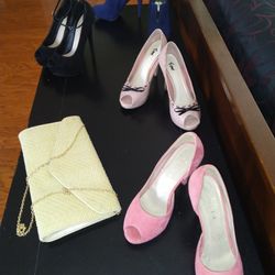 Beautiful High Heels  & Removable Shoulder Chain
