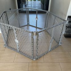 Dog Pen 6 Panel Grey