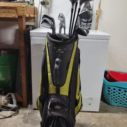 Complete Golf Set - Wilson DynaPower Oversized Irons & Woods w/ Cobra Bag & Zebra Putter