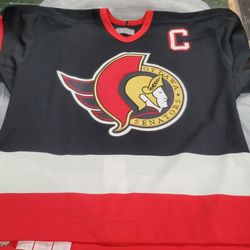 Vintage 90s Ottawa Senators Randy Cunneyworth Authentic CCM CENTER ICE Jersey 52