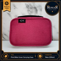 Pink Bible Cover Carrying Case 8x6 Organizer w/ Pen Holders & ID Pocket New
