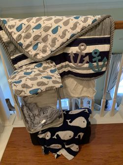 Baby Comforter w/ Sheets, Blanket & Mattress Protecter