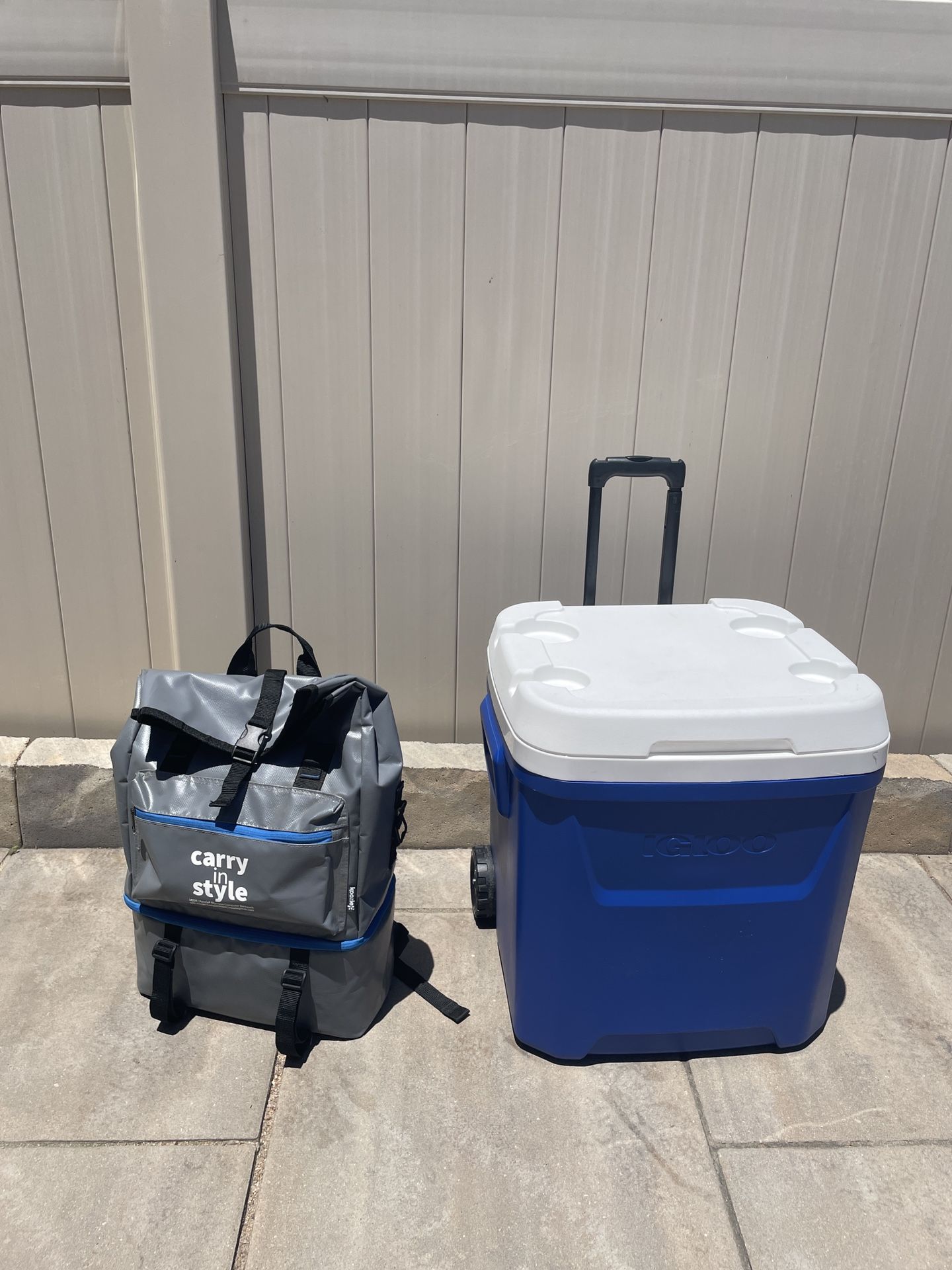 $60- Igloo Cooler & Koozie Cooler Backpack. Buy Together or Separate