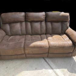 Brown Leather Couch Lightly Used $600 OBO