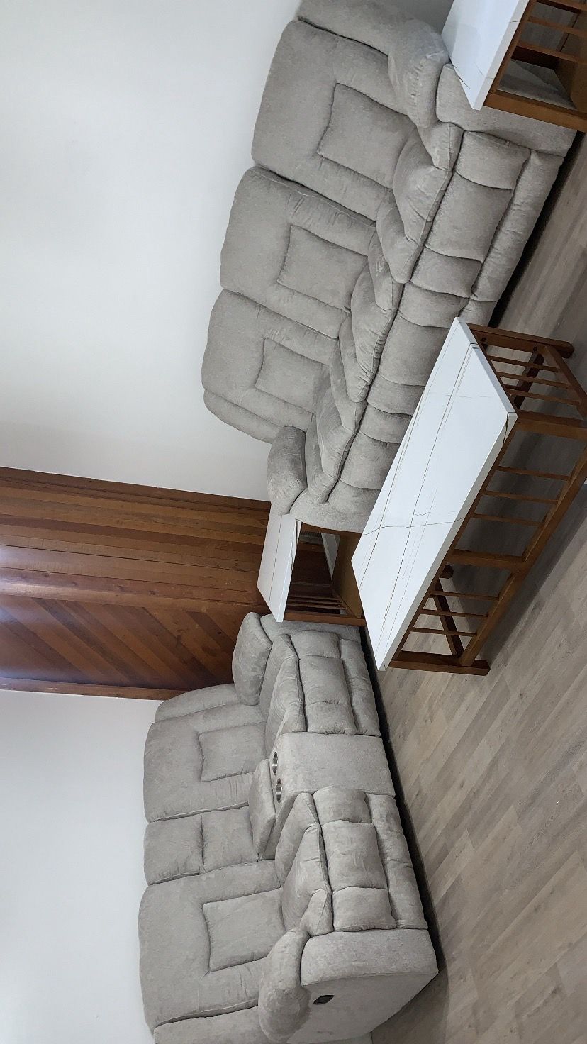 Living room set includes side tables