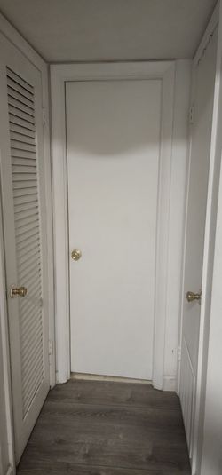 White wood door for indoor