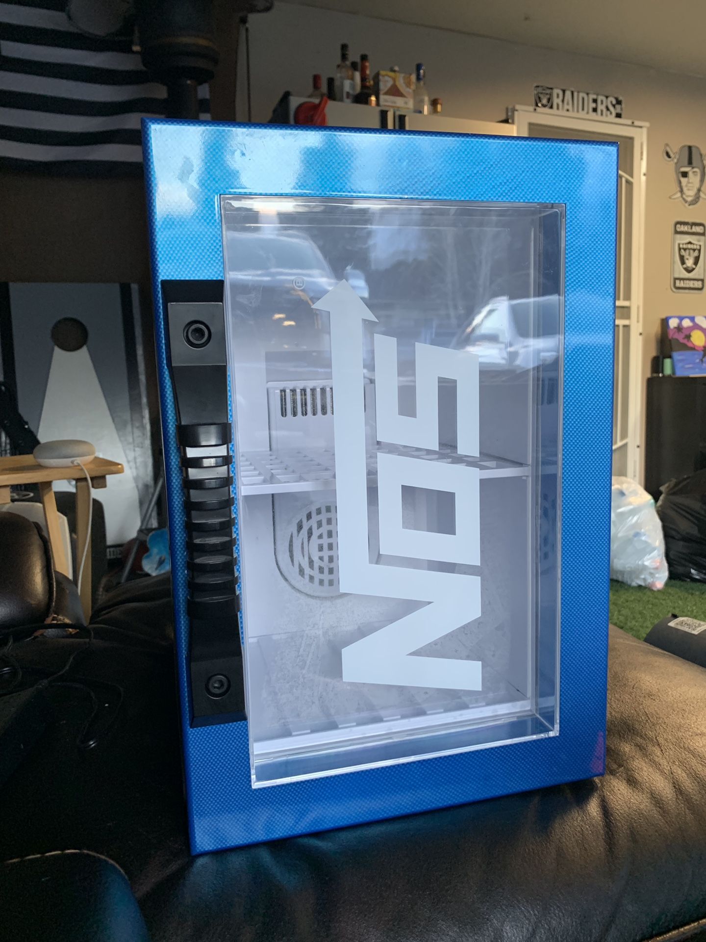 NOS energy drinks mini fridge