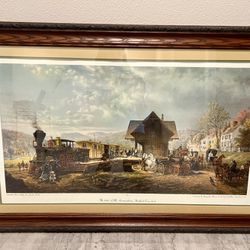 The 9:45 A.M. Accommodation, Stratford, Connecticut Professionally Framed Print 