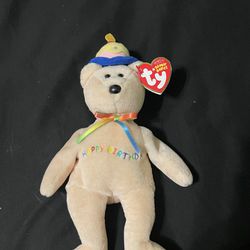 TY Beanie Baby Happy Birthday (W/ Cake And Candle Hat)