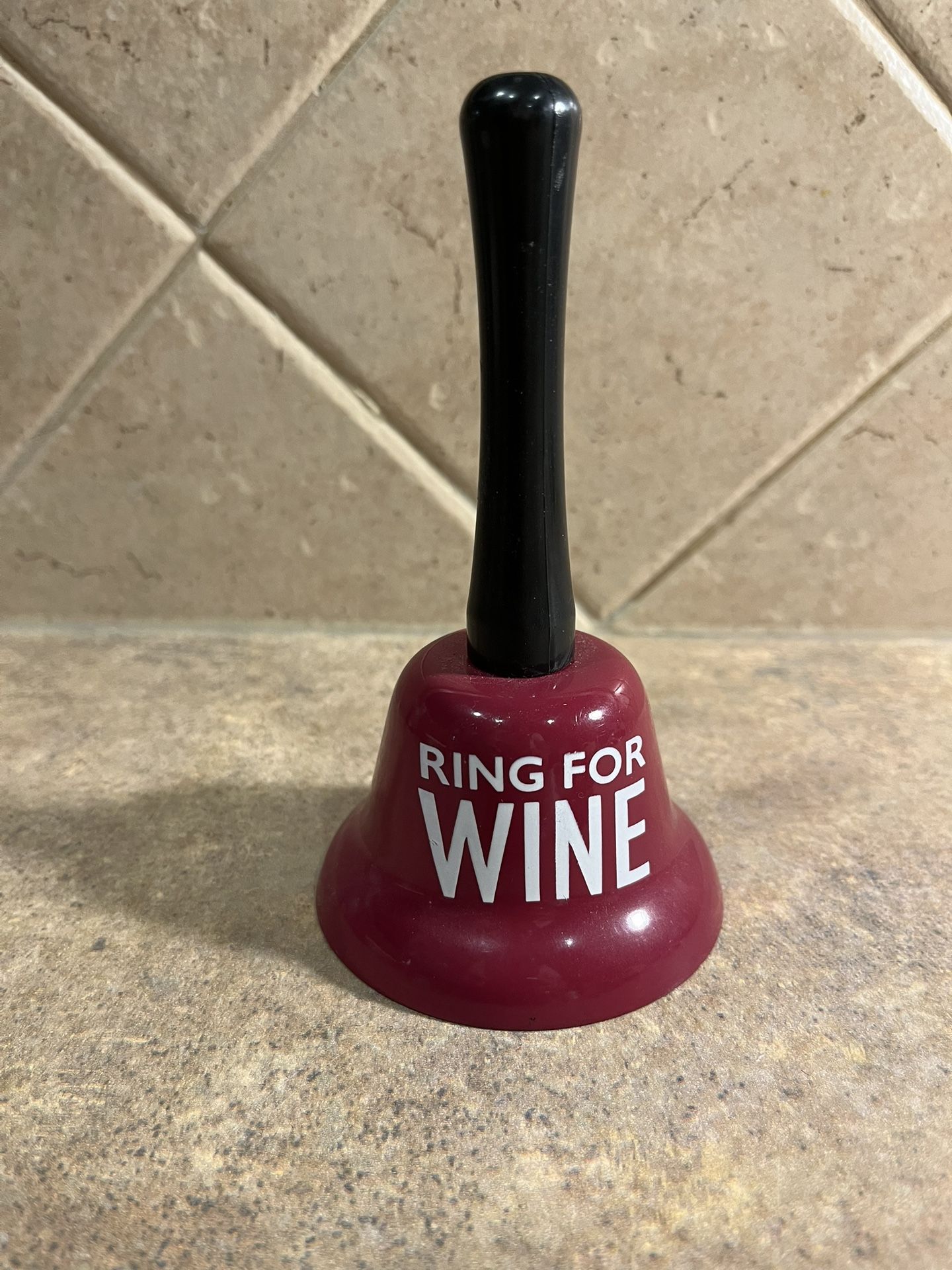 “Ring for Wine” Sentiment Hand Held Service Bell