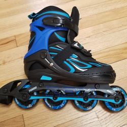 2PM SPORTS Vinal Kids Adjustable Flashing Inline Roller Skates, All Wheels Light Up  Kids Size 1Y