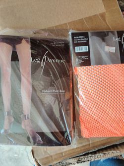 Leg Avenue Fishnet Pantyhose neon orange